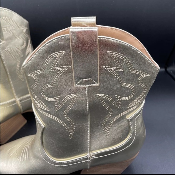 Soda Women Cowboy Western Stitched Boots Cowgirl RENO-S Size 8 Gold - Picture 8 of 12